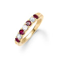 Rosecliff Luxe Diamond & Ruby Stackable Ring in 14k Gold (July)