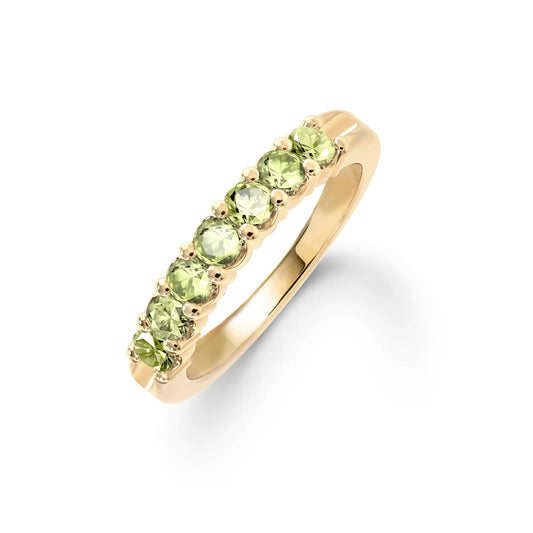 Rosecliff Luxe Peridot Stackable Ring in 14k Gold (August)