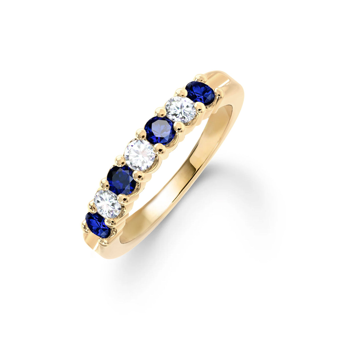 Rosecliff Luxe Diamond & Sapphire Stackable Ring in 14k Gold (September)