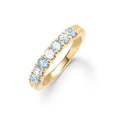 Rosecliff Luxe Diamond & Nantucket Blue Topaz Stackable Ring in 14k Gold (December)