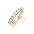 Rosecliff Luxe Nantucket Blue Topaz Stackable Ring in 14k Gold (December)