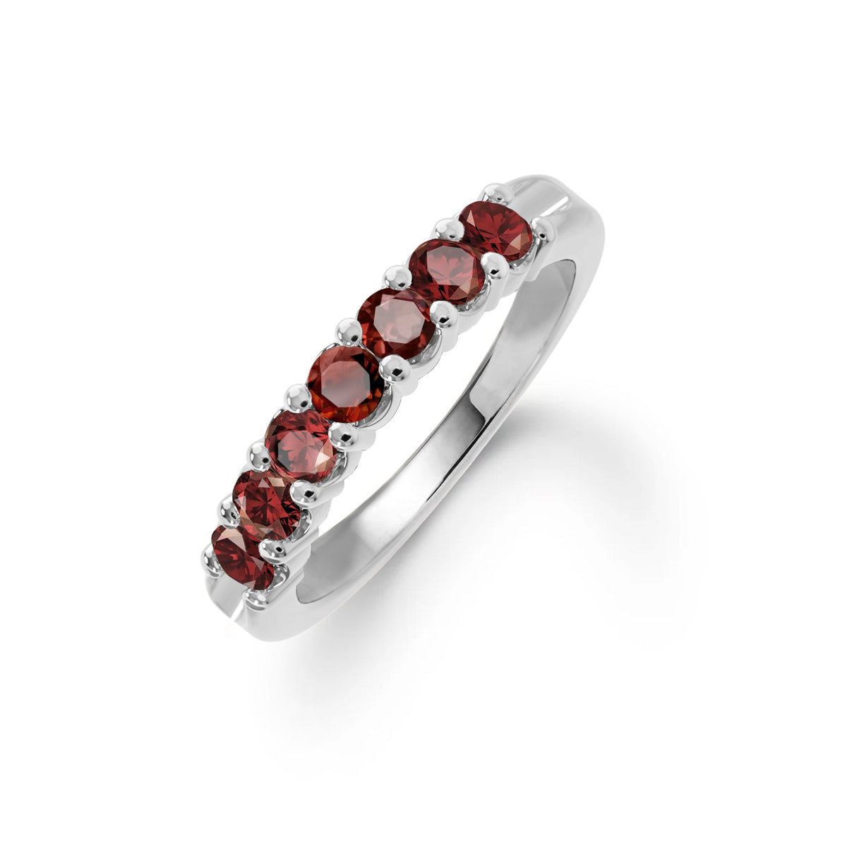 Rosecliff Luxe Garnet Stackable Ring in 14k Gold (January)
