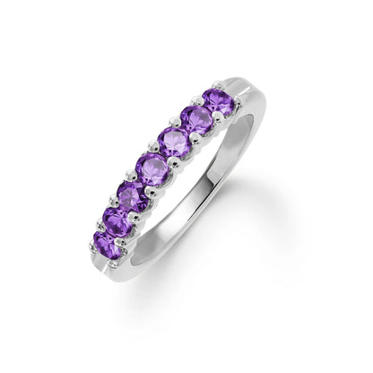 Rosecliff Luxe Amethyst Stackable Ring in 14k Gold (February