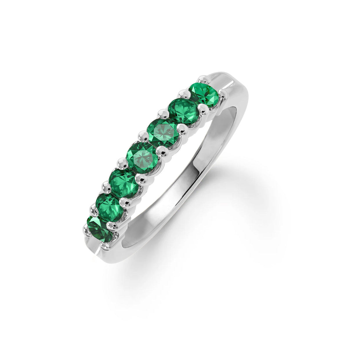 Rosecliff Luxe Emerald Stackable Ring in 14k Gold (May)