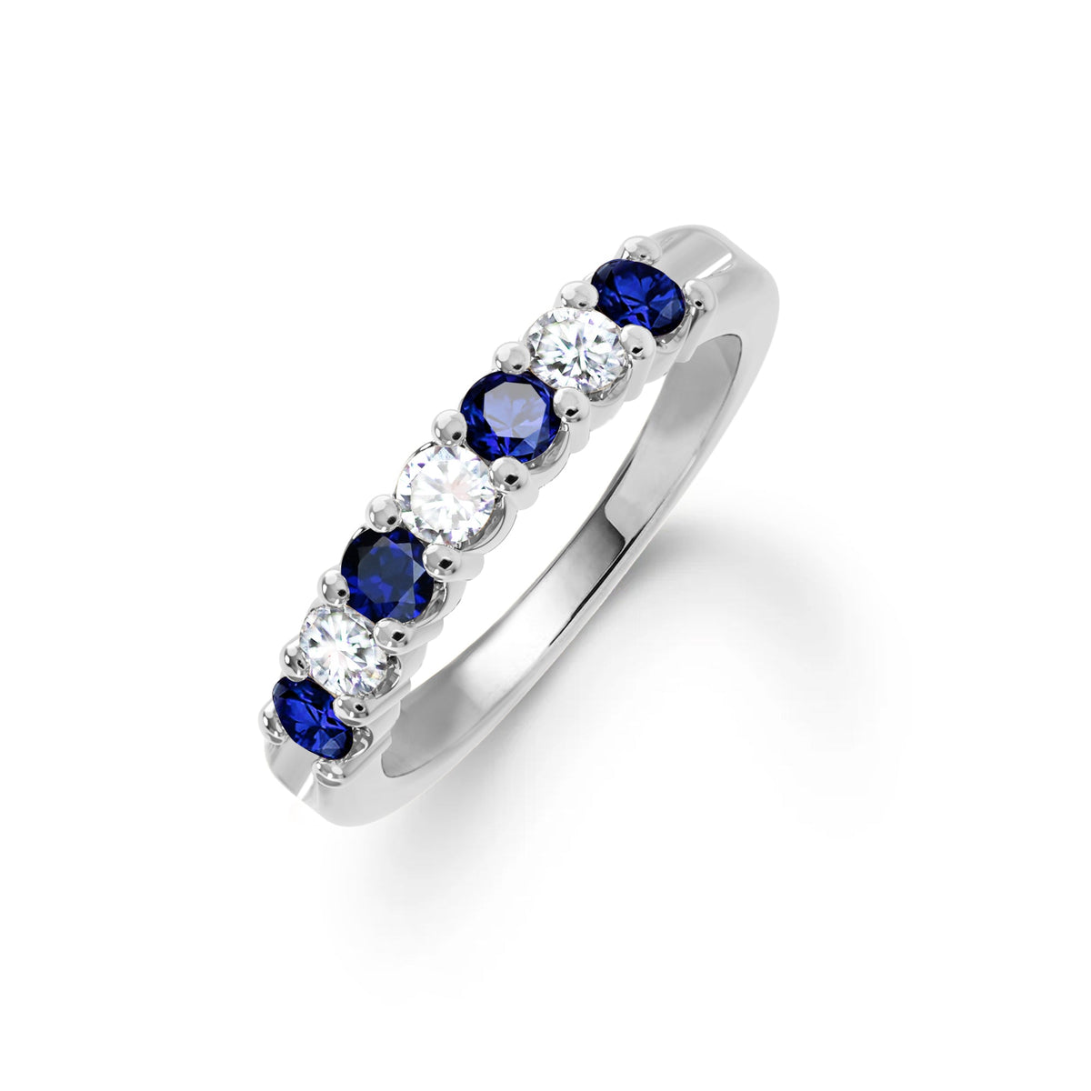 Rosecliff Luxe Diamond & Sapphire Stackable Ring in 14k Gold (September)