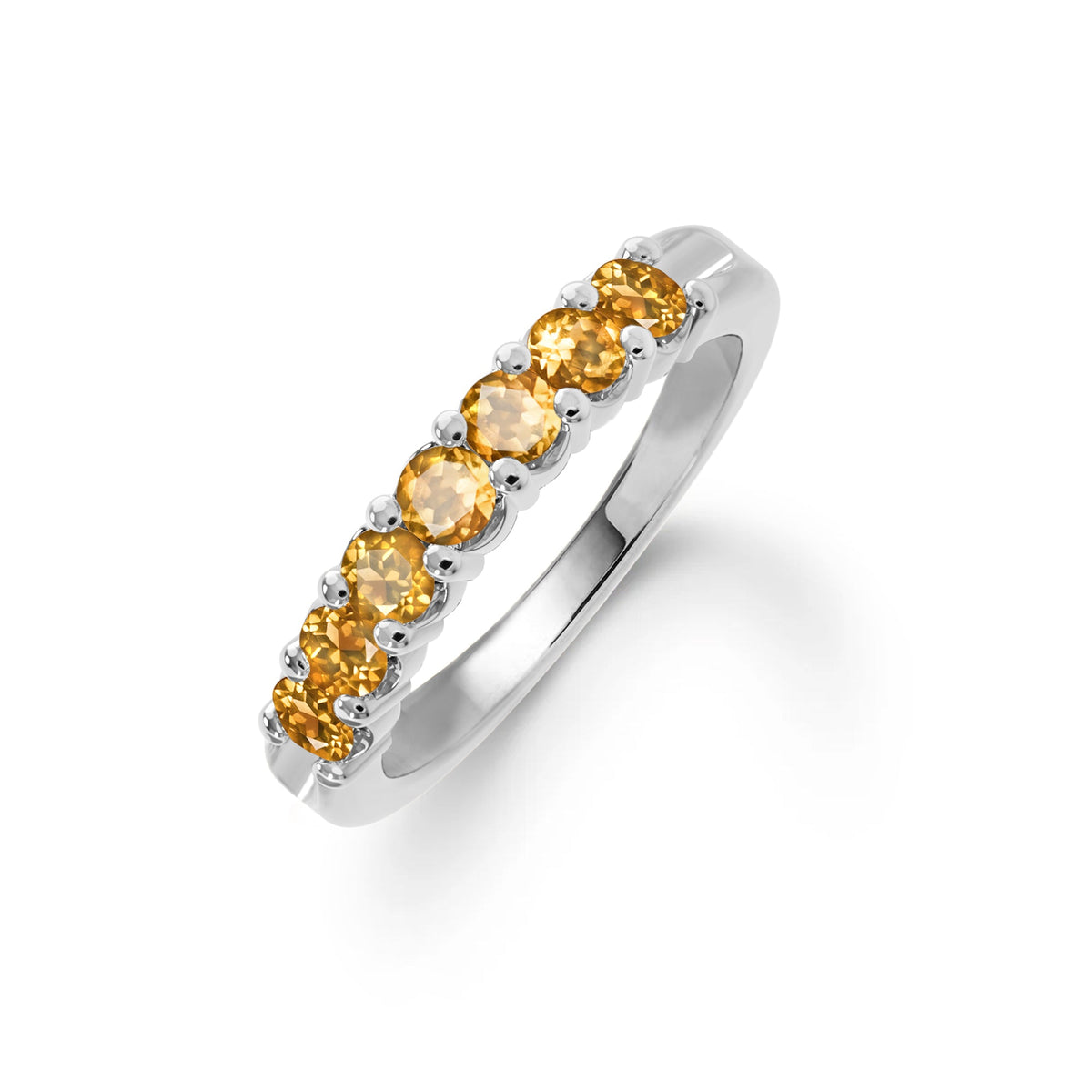 Rosecliff Luxe Citrine Stackable Ring in 14k Gold (November)
