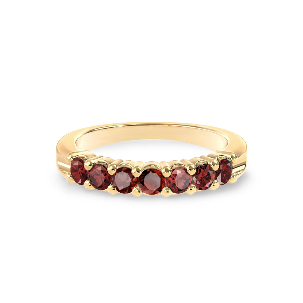 Rosecliff Luxe Garnet Stackable Ring in 14k Gold (January)