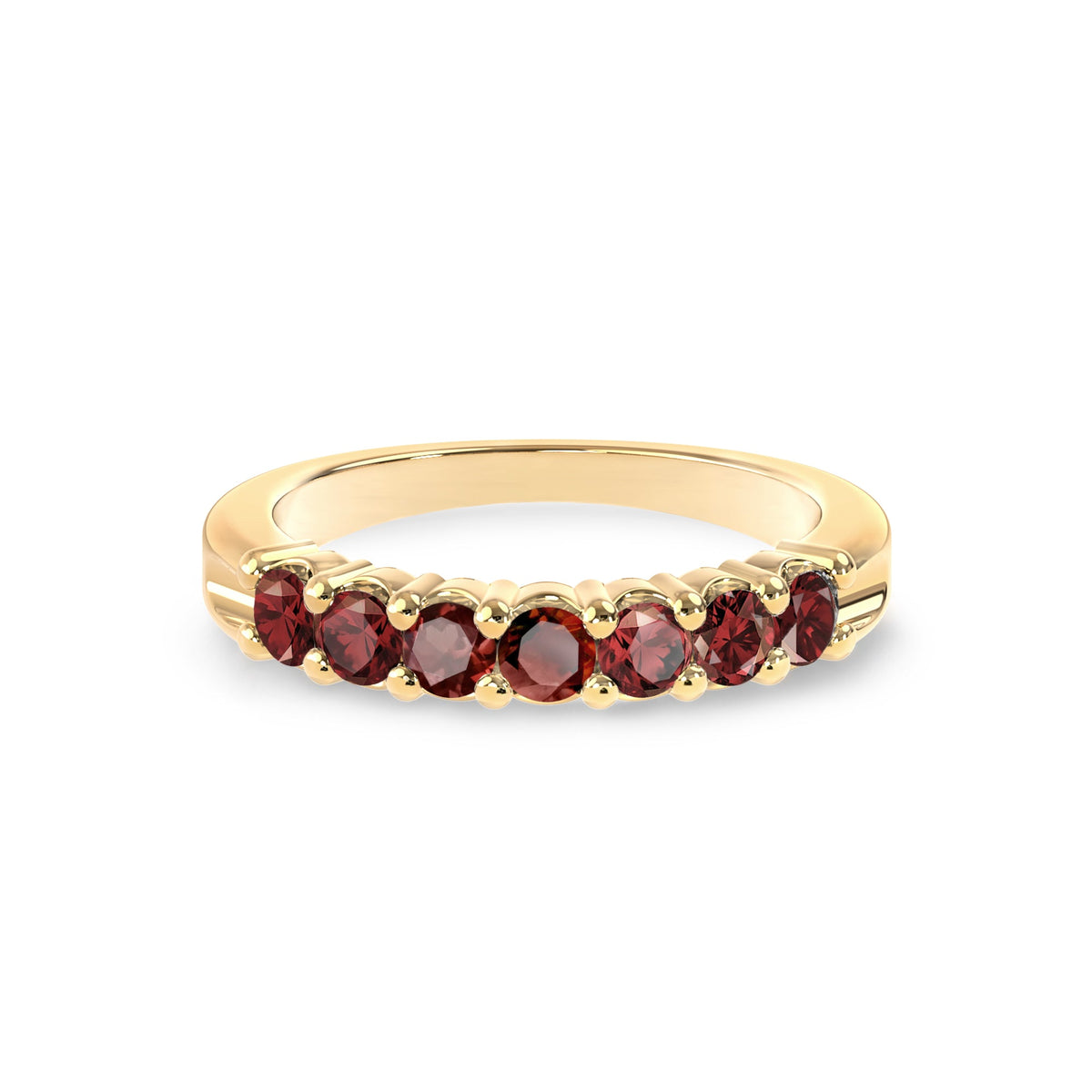Rosecliff Luxe Garnet Stackable Ring in 14k Gold (January)