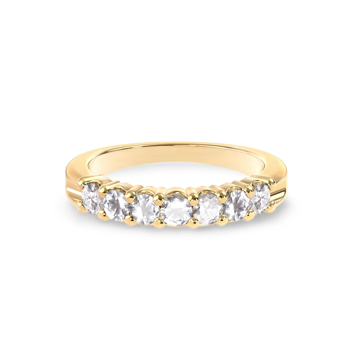 Rosecliff Luxe White Topaz Stackable Ring in 14k Gold (April)