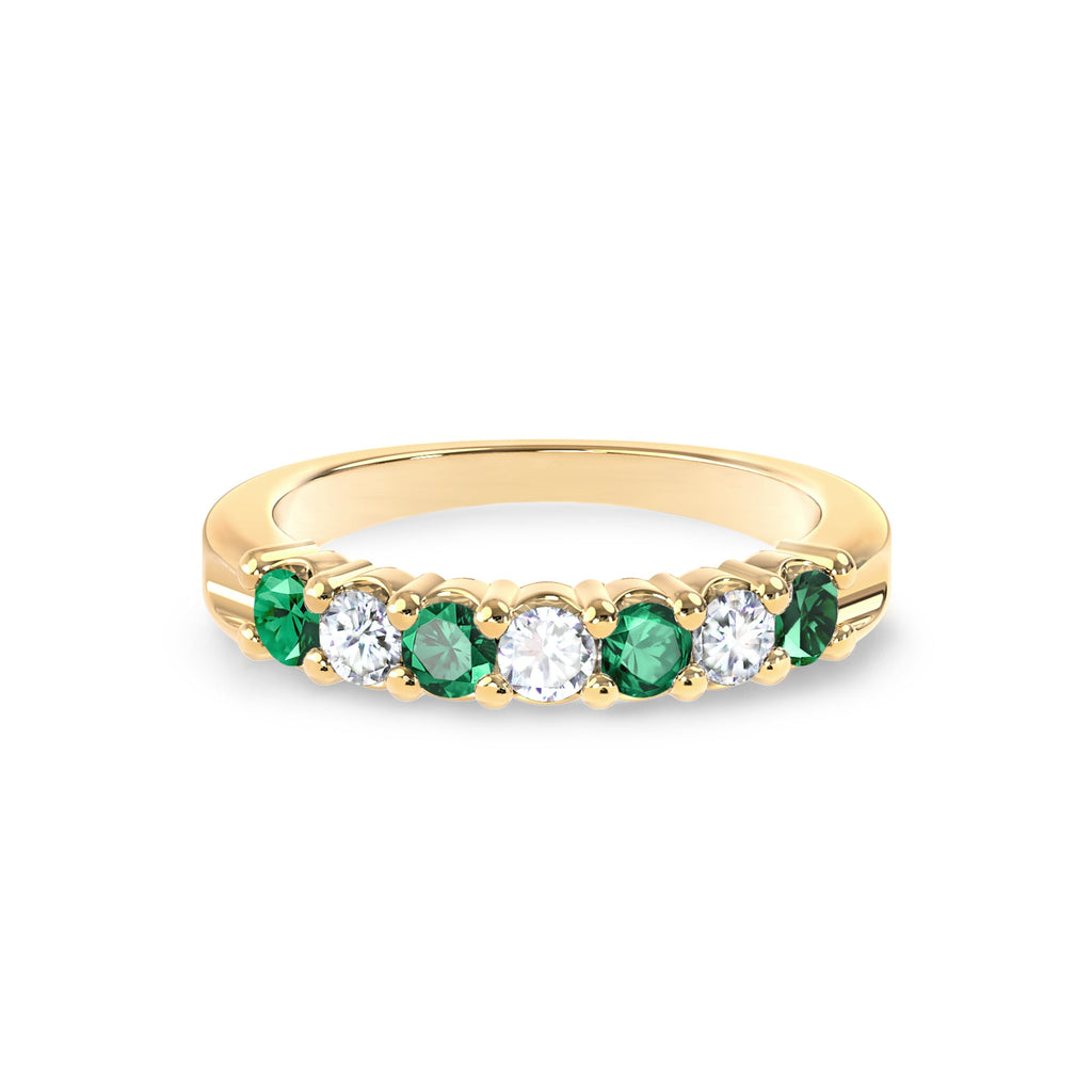 Rosecliff Luxe Diamond & Emerald Stackable Ring in 14k Gold (May)