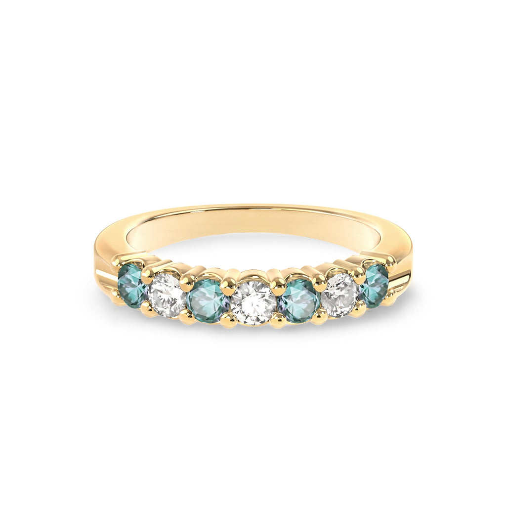 Rosecliff Luxe Diamond & Alexandrite Stackable Ring in 14k Gold (June)