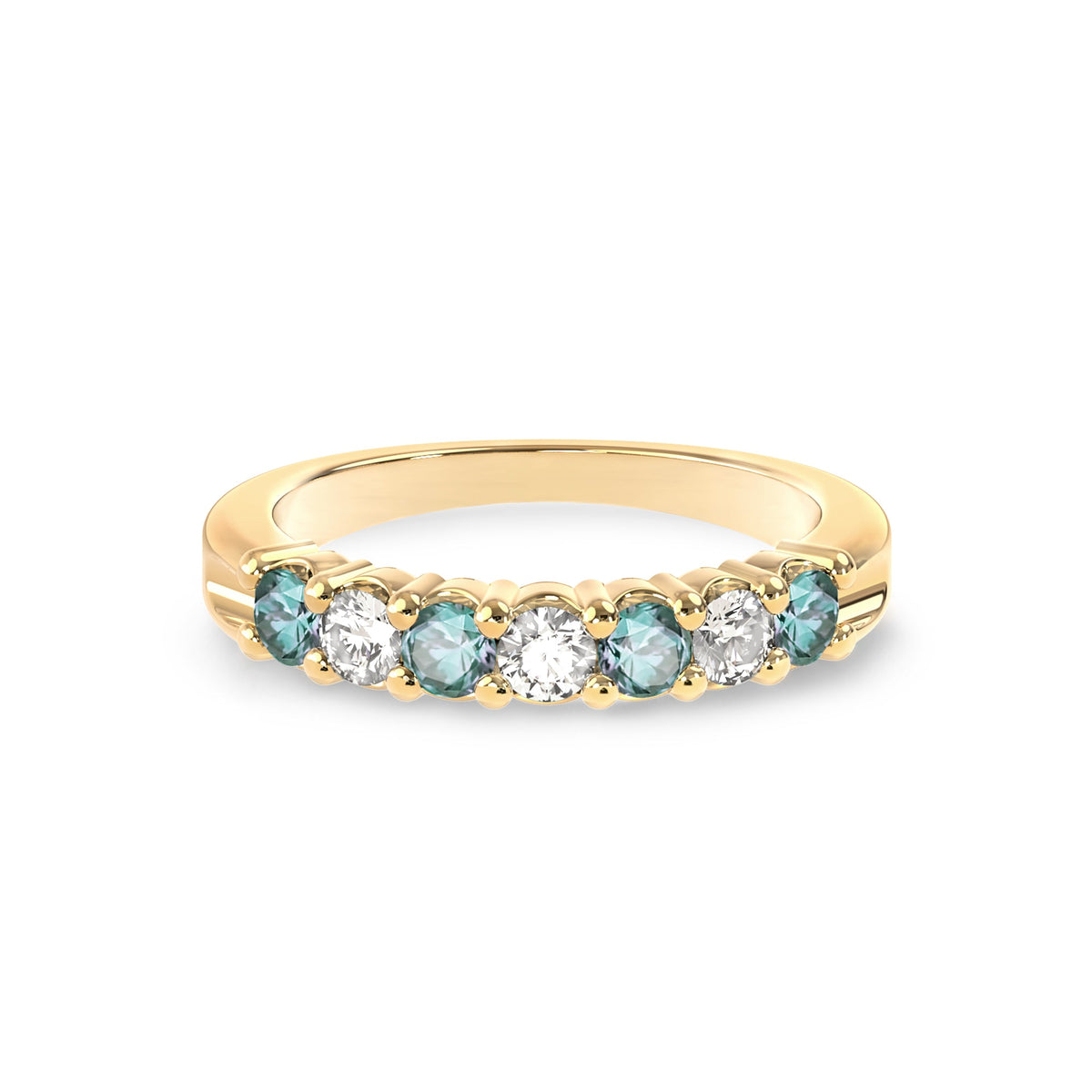 Rosecliff Luxe Diamond & Alexandrite Stackable Ring in 14k Gold (June)