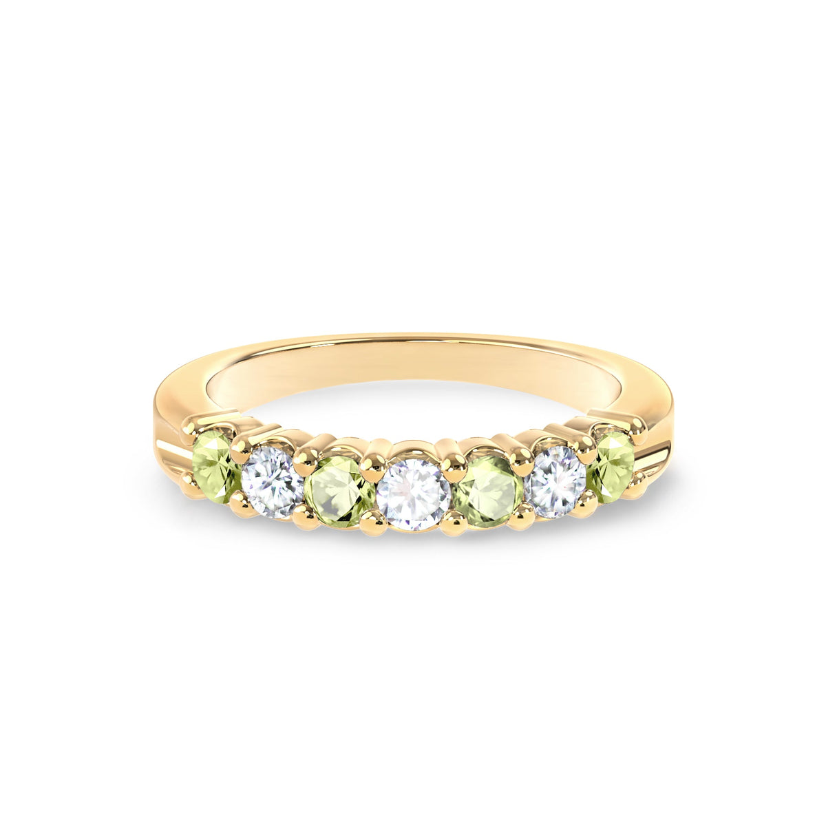Rosecliff Luxe Diamond & Peridot Stackable Ring in 14k Gold (August)