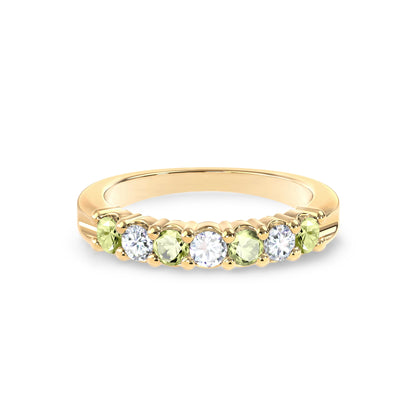 Rosecliff Luxe Diamond & Peridot Stackable Ring in 14k Gold (August)