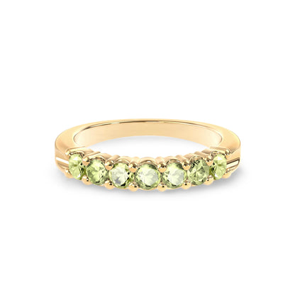 Rosecliff Luxe Peridot Stackable Ring in 14k Gold (August)