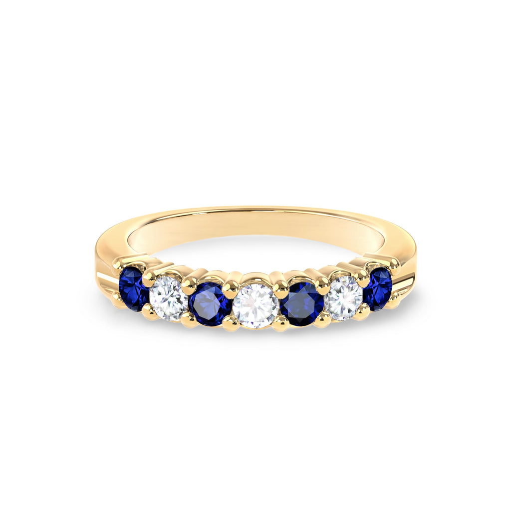 Rosecliff Luxe Diamond & Sapphire Stackable Ring in 14k Gold (September)