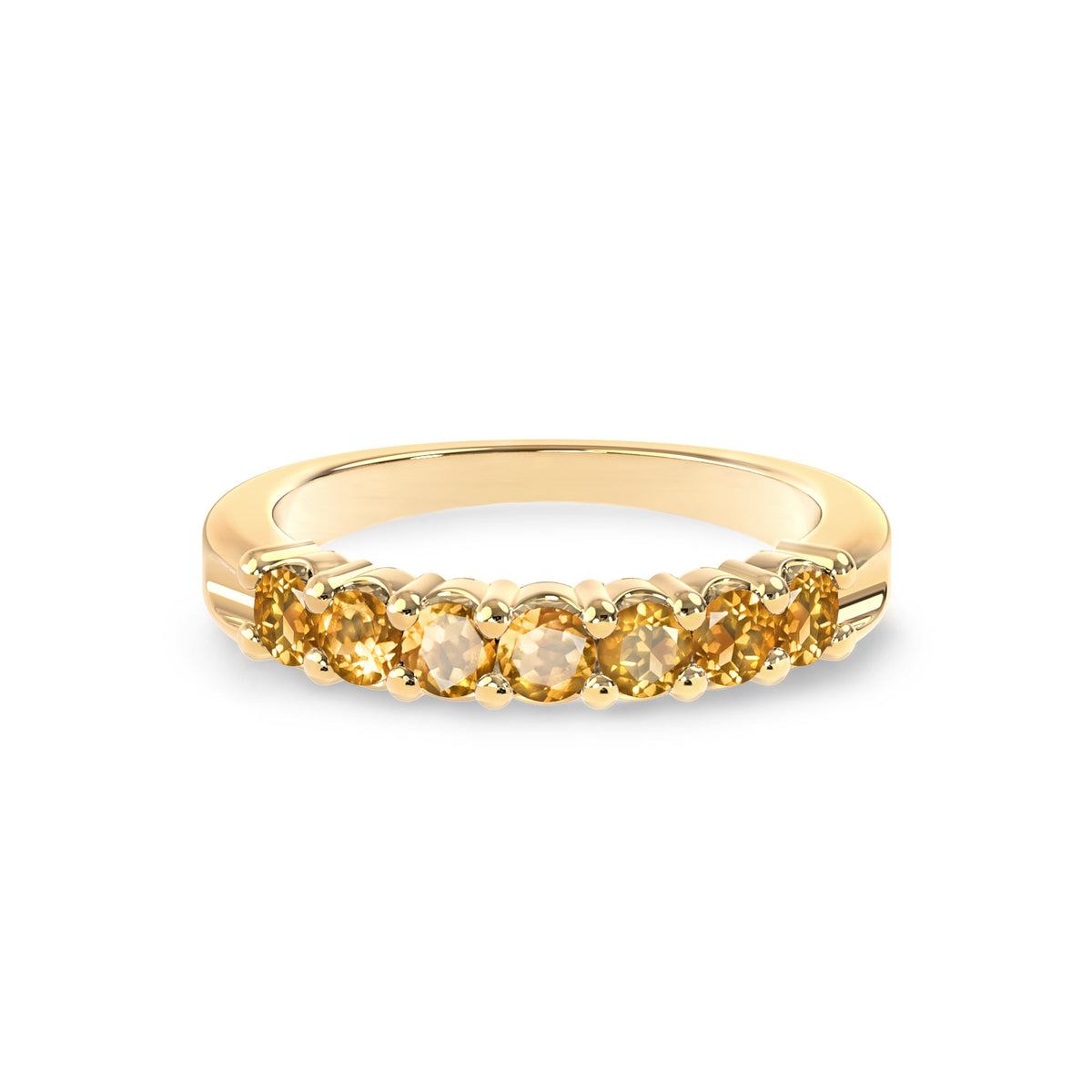 Rosecliff Luxe Citrine Stackable Ring in 14k Gold (November)