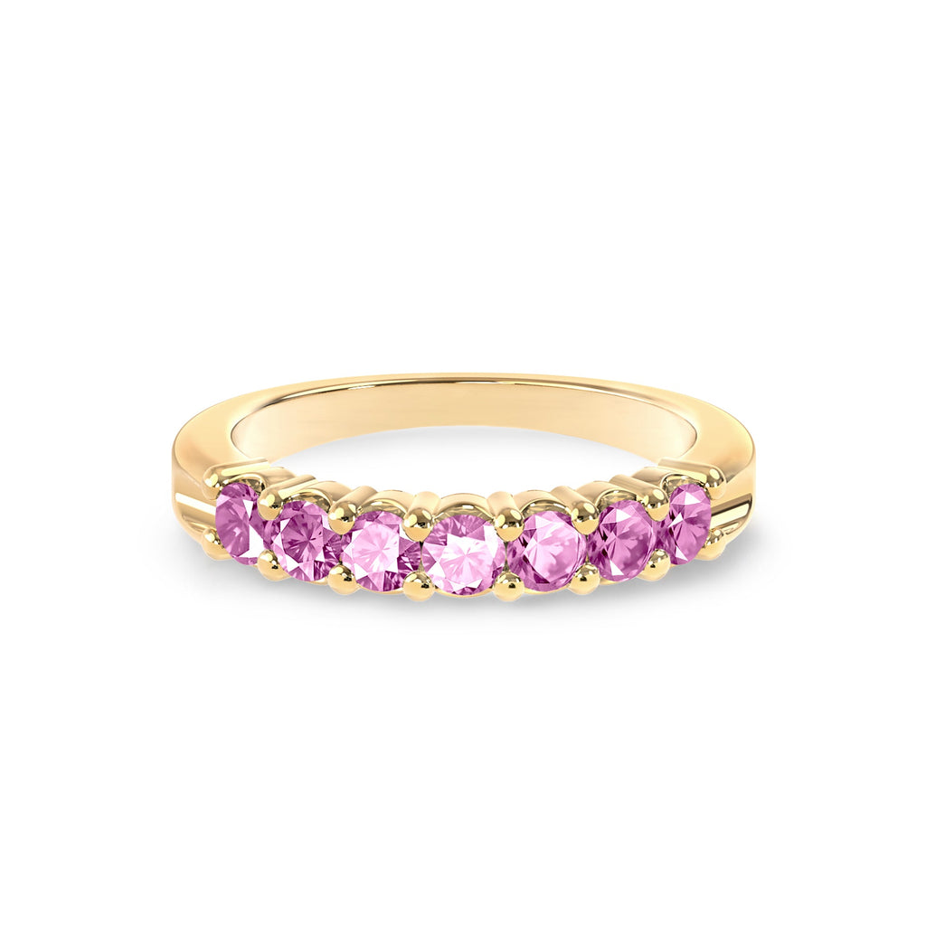 Rosecliff Luxe Pink Sapphire Stackable Ring in 14k Gold (October)