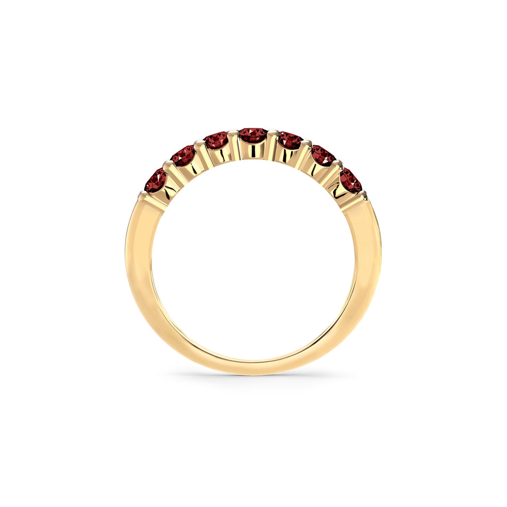 Rosecliff Luxe Garnet Stackable Ring in 14k Gold (January)
