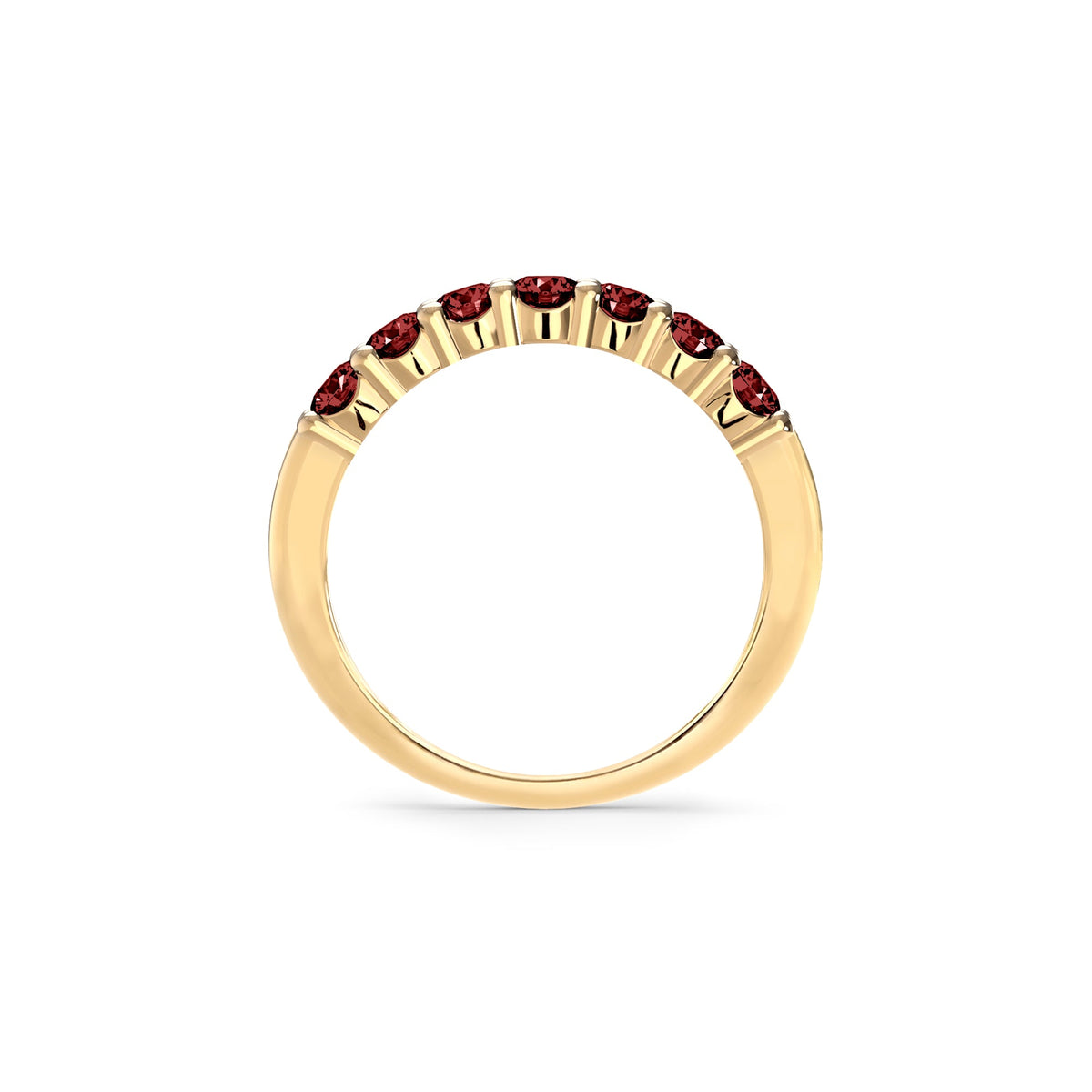 Rosecliff Luxe Garnet Stackable Ring in 14k Gold (January)