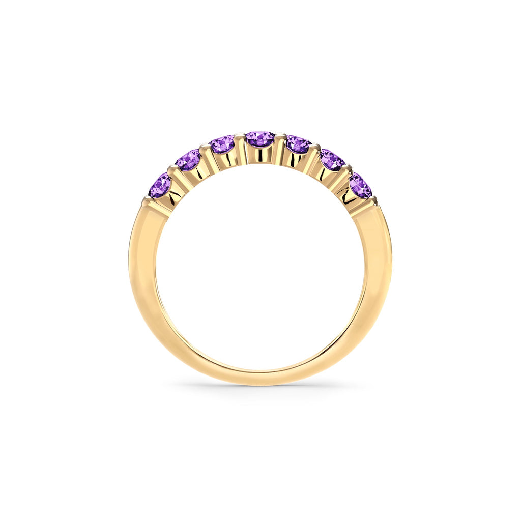 Rosecliff Luxe Amethyst Stackable Ring in 14k Gold (February