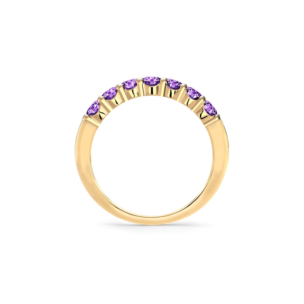 Rosecliff Luxe Amethyst Stackable Ring in 14k Gold (February