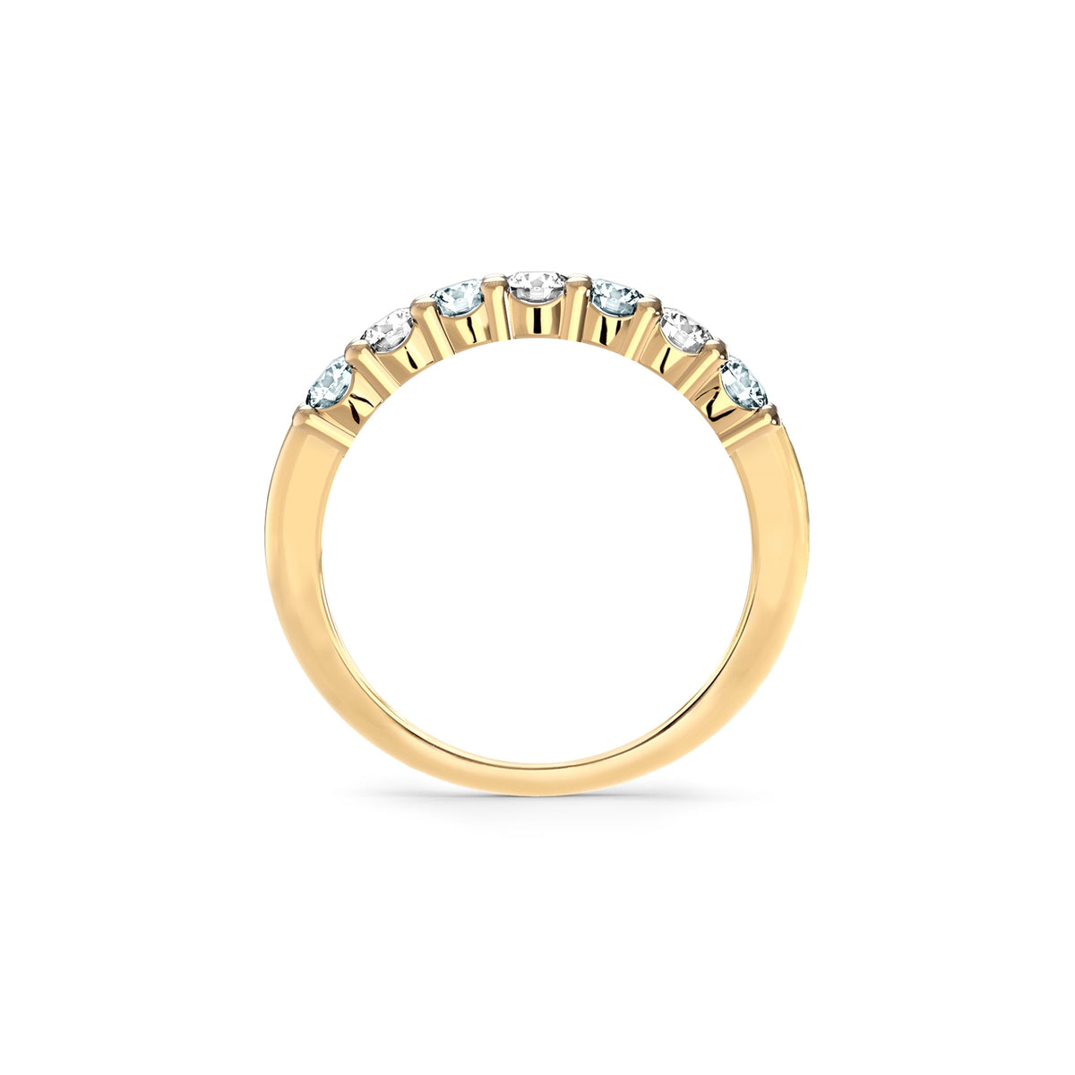 Rosecliff Luxe Diamond & Aquamarine Stackable Ring in 14k Gold (March)