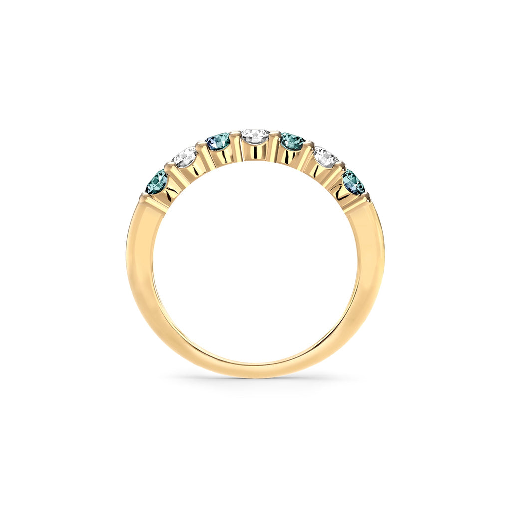Rosecliff Luxe Diamond & Alexandrite Stackable Ring in 14k Gold (June)