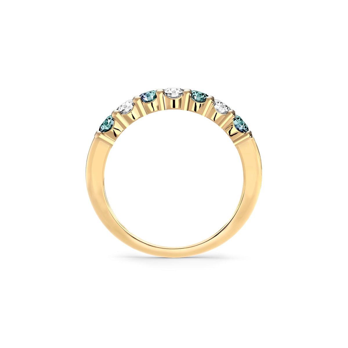 Rosecliff Luxe Diamond & Alexandrite Stackable Ring in 14k Gold (June)