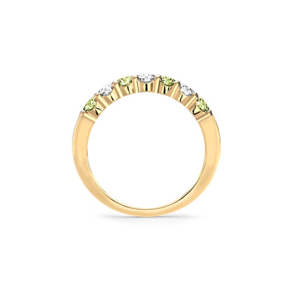 Rosecliff Luxe Diamond & Peridot Stackable Ring in 14k Gold (August)