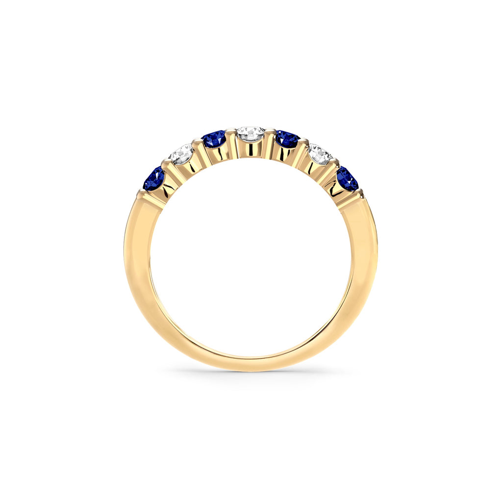 Rosecliff Luxe Diamond & Sapphire Stackable Ring in 14k Gold (September)