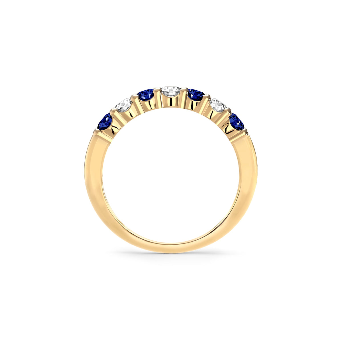 Rosecliff Luxe Diamond & Sapphire Stackable Ring in 14k Gold (September)