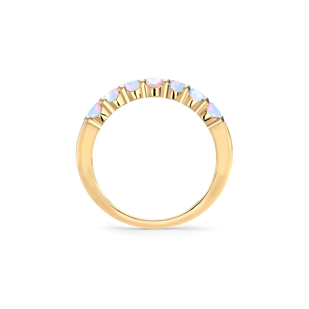 Rosecliff Luxe Opal Stackable Ring in 14k Gold (October)