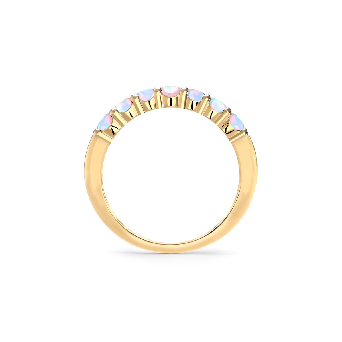 Rosecliff Luxe Opal Stackable Ring in 14k Gold (October)