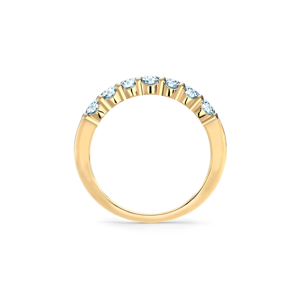 Rosecliff Luxe Nantucket Blue Topaz Stackable Ring in 14k Gold (December)