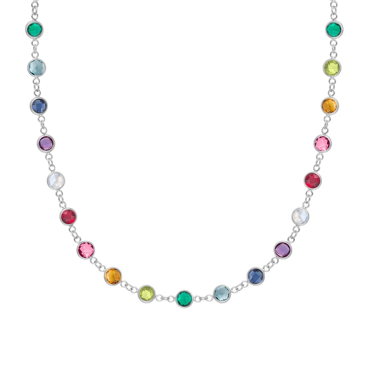 Rainbow Newport Necklace in 14k Gold