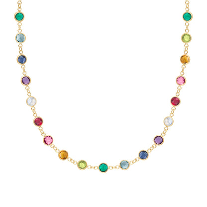 Rainbow Newport Necklace in 14k Gold