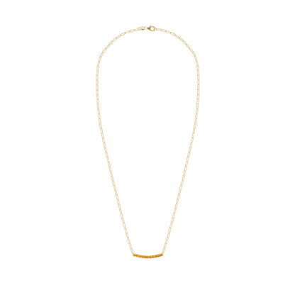 Rosecliff Citrine Bar Adelaide Mini Necklace in 14k Gold (November)