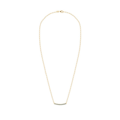 Rosecliff Alexandrite Bar Adelaide Mini Necklace in 14k Gold (June)