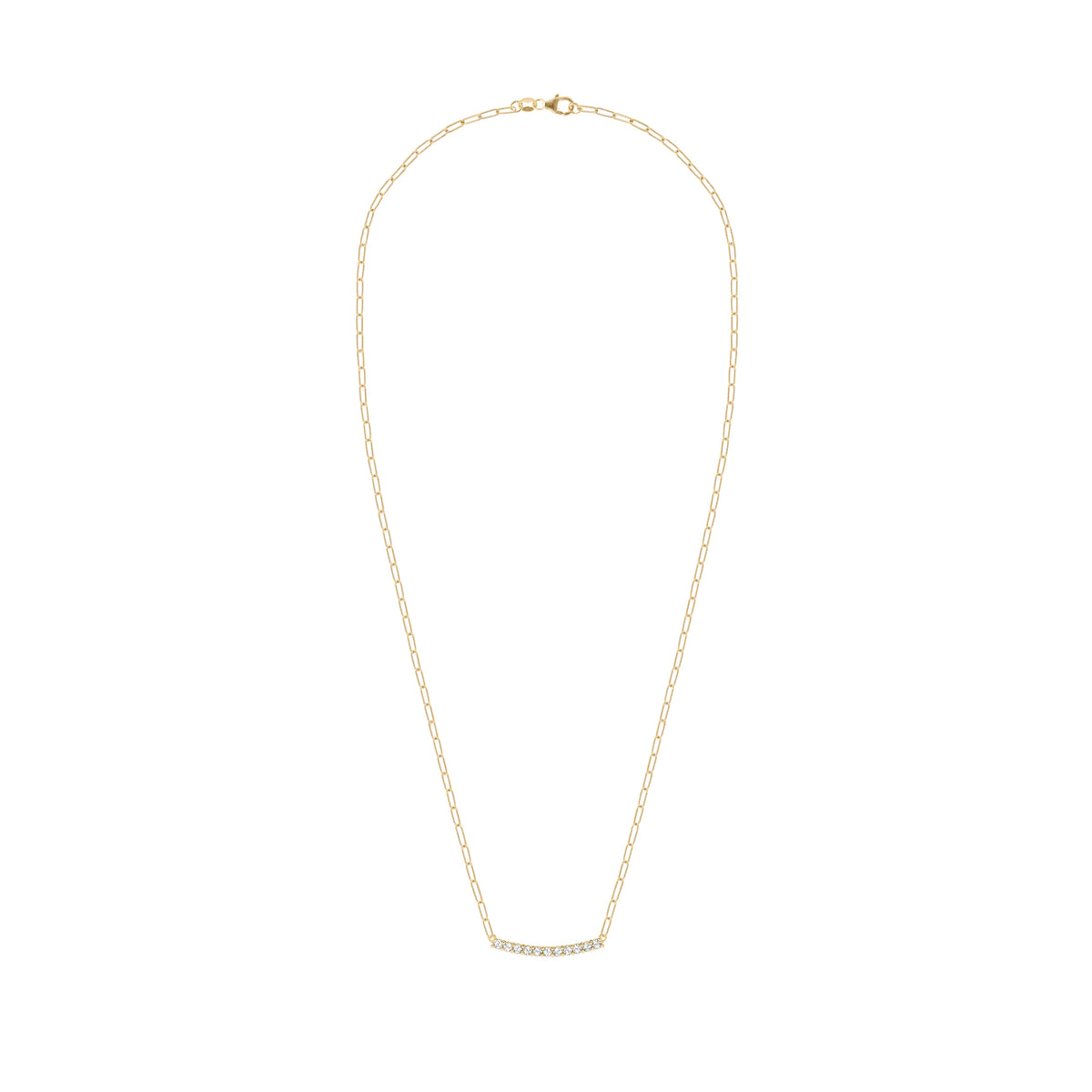 Rosecliff Diamond Bar Adelaide Mini Necklace in 14k Gold