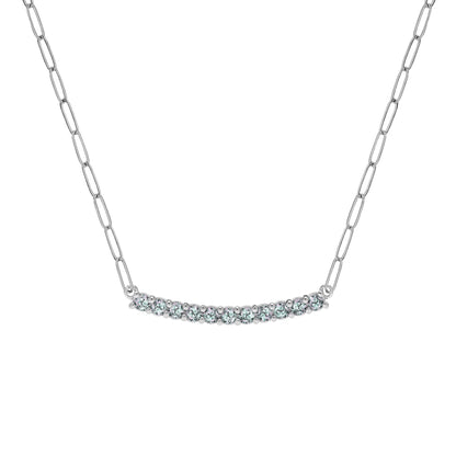 Rosecliff Alexandrite Bar Adelaide Mini Necklace in 14k Gold (June)