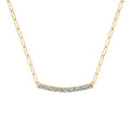 Rosecliff Alexandrite Bar Adelaide Mini Necklace in 14k Gold (June)
