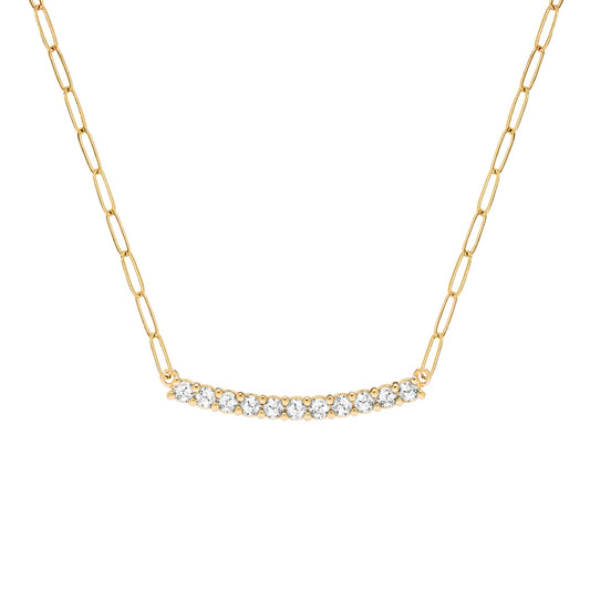 Rosecliff Diamond Bar Adelaide Mini Necklace in 14k Gold
