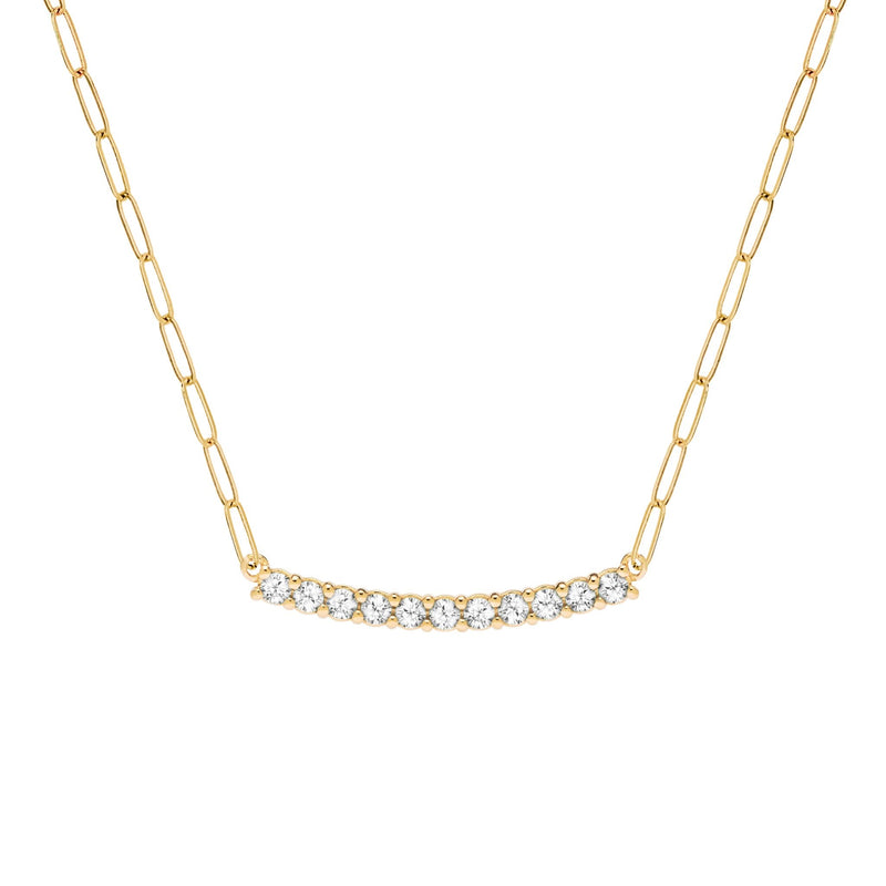 Rosecliff Diamond Bar Adelaide Mini Necklace in 14k Gold
