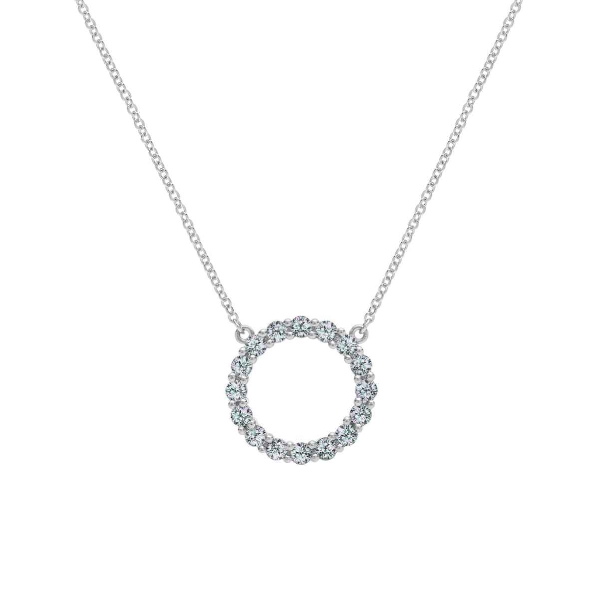 Rosecliff Circle Alexandrite Necklace in 14k Gold (June)