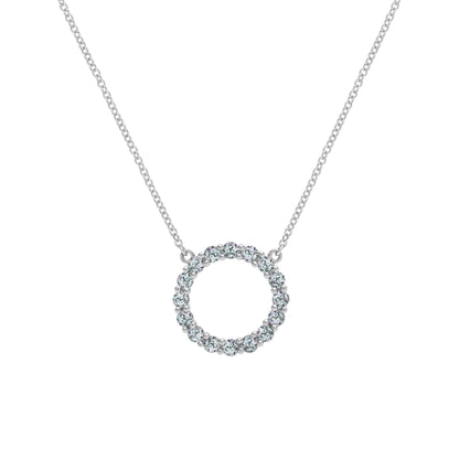 Rosecliff Circle Alexandrite Necklace in 14k Gold (June)