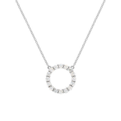 Rosecliff Circle Diamond Necklace in 14k Gold (April)