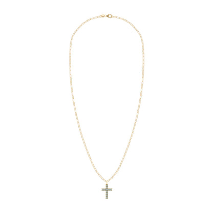 Rosecliff Cross Alexandrite Pendant in 14k Gold (June)