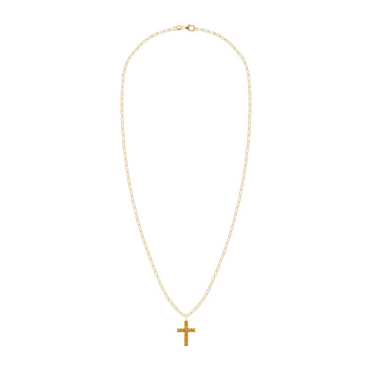 Rosecliff Cross Citrine Pendant in 14k Gold (November)