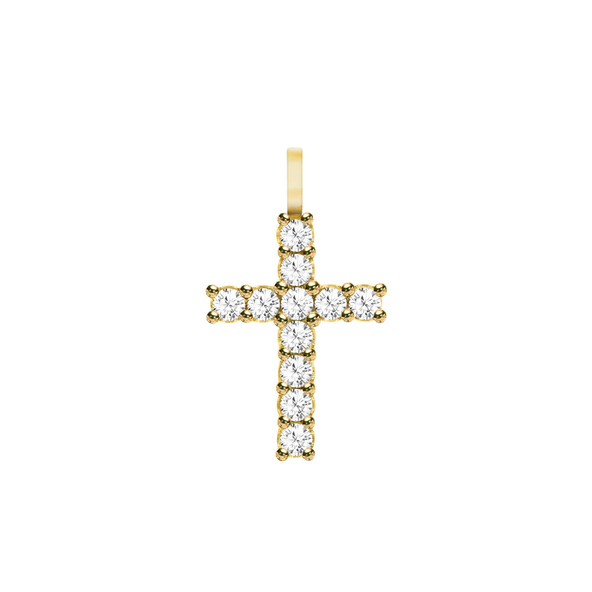 Rosecliff Cross Pendant in 14k Gold